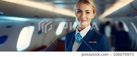 Cabin crew or air hostess 106070973