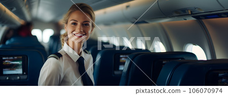 Cabin crew or air hostess 106070974