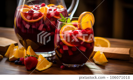 Homemade red wine sangria Homemade red wine sangria 106071018