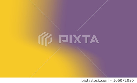 Two colored violet yellow spring summer holiday foggy design. Groovy blur purple lemon waves pattern style for print, textile, wrapping paper, design, social media. Mockup for advertisement 106071080