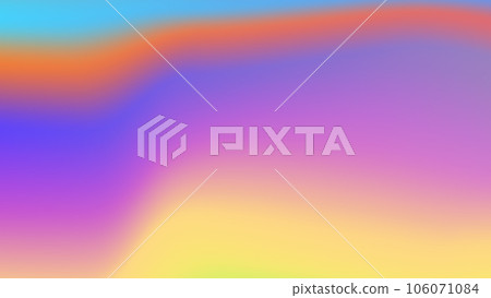 Neon blue yellow orange royal aquamarine bright violet apricot lined gradient. Mockup for advertisement, cards, social media, landing page, calendar sample, price list, diary, brochure, labels 106071084