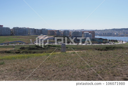 View to A Coruna city in Galicia district of Spain 106071980