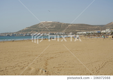 Touristic seaside at african AGADIR city in Morocco 106072088