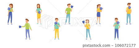 People Characters Expressing Emotion Hiding Behind Mask with Fake Feeling Vector Set People Characters Expressing Emotion Hiding Behind Mask with Fake Feeling Vector Set 106072177