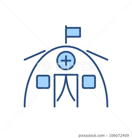 Medical tent related vector icon. Medical tent related vector icon. 106072409