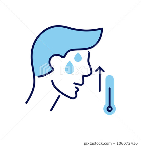 High body temperature related vector icon High body temperature related vector icon 106072410