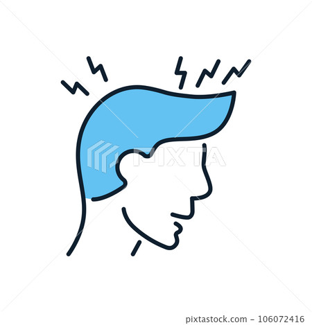 Headache related vector icon. Headache related vector icon. 106072416