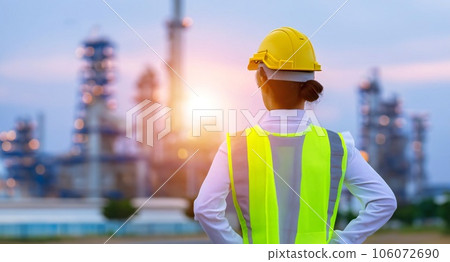 Industrial factory engineer at work. Working back view. 106072690