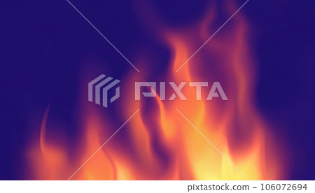 Flame motion on abstract background. Red fire texture, orange burn light. 106072694