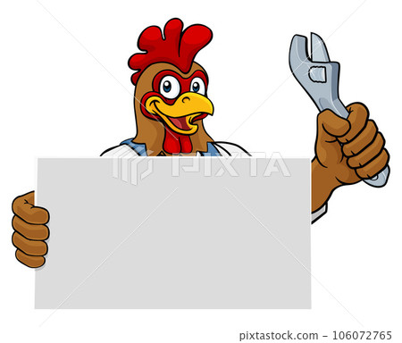 Chicken Mechanic Plumber Spanner Wrench Handyman 106072765