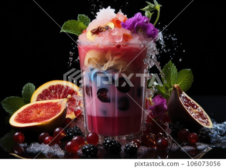 Fresh Color Juices Smoothie from Tropical... - Stock Illustration ...