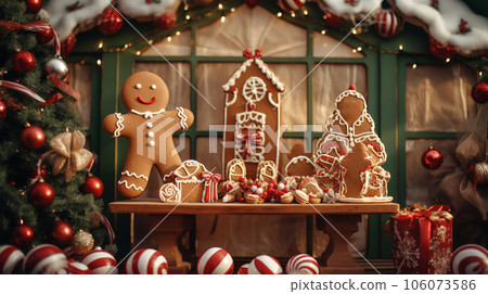 Christmas gingerbread cookies 106073586