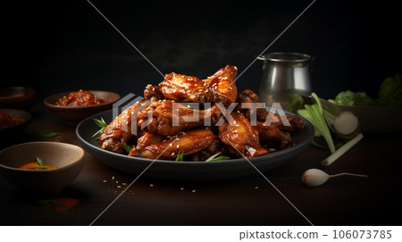 Grilled chicken wings 106073785