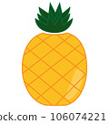 Pineapple as a simplified figure. Vector pineapple logo 106074221