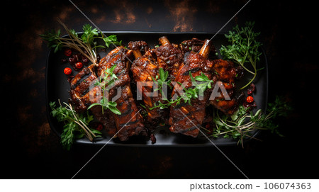 Delicious barbecued ribs Delicious barbecued ribs 106074363