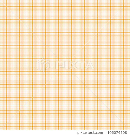 Sheet of orange graph paper with grid. Millimeter paper texture, geometric pattern. Lined blank for drawing, studying, technical engineering or scale measurement. Vector illustration Sheet of orange graph paper with grid. Millimeter paper texture, geometric pattern. Lined blank for drawing, studying, technical engineering or scale measurement. Vector illustration 106074508