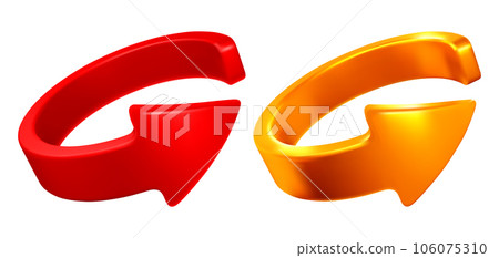 Red and Golden Circle Arrow Red and Golden Circle Arrow 106075310