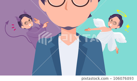 天使與惡魔之間衝突的一群商人 106076893