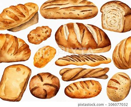 不同類型的麵包 不同類型的麵包 106077032