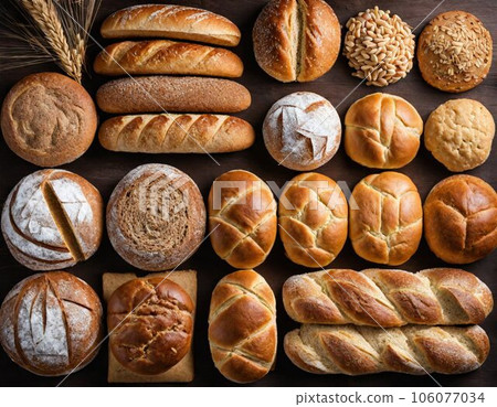 不同類型的麵包 106077034
