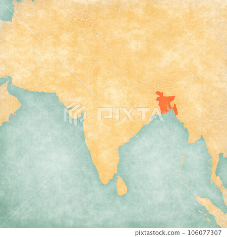 Map of South Asia - Bangladesh 106077307