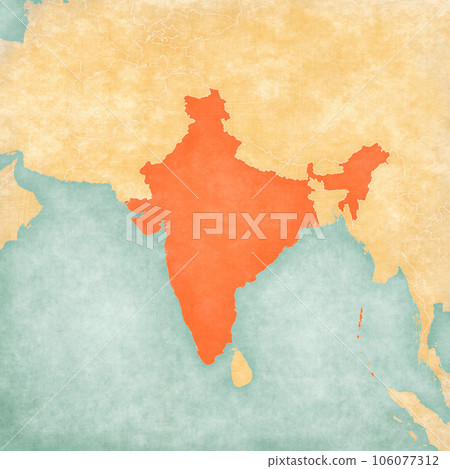 Map of South Asia - India 106077312
