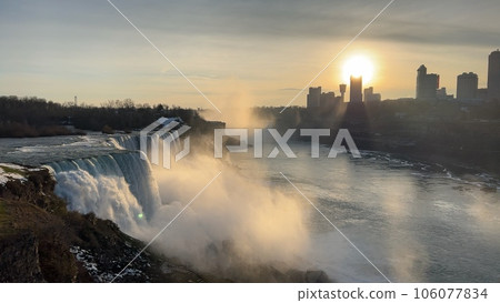Niagara Falls sunset from the American side 106077834