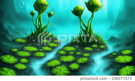 另一個世界的風景 沼澤里生長的植物1 另一個世界的風景 沼澤里生長的植物1 106077873