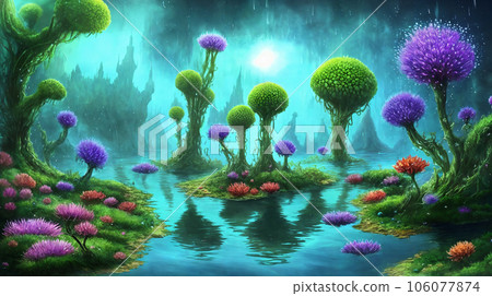 另一個世界的風景沼澤里生長的植物2 另一個世界的風景沼澤里生長的植物2 106077874