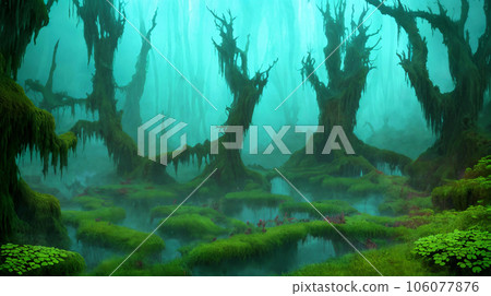 另一個世界的風景沼澤里生長的植物4 另一個世界的風景沼澤里生長的植物4 106077876