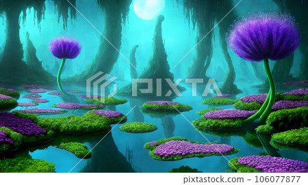 另一個世界的風景沼澤里生長的植物5 另一個世界的風景沼澤里生長的植物5 106077877