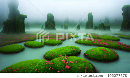 另一個世界的風景沼澤里生長的植物6 另一個世界的風景沼澤里生長的植物6 106077878