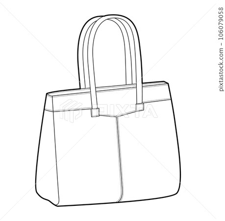 Handbag tote silhouette bag. Fashion accessory... - Stock Illustration ...