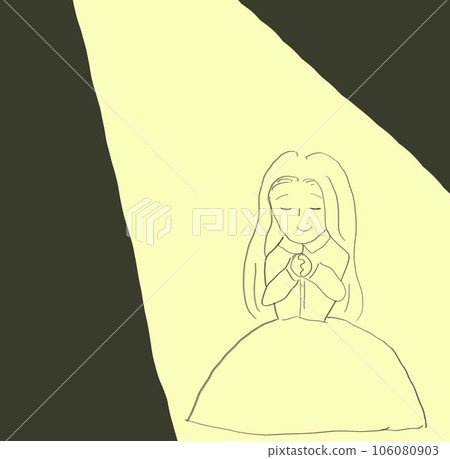 Woman praying (spotlight) Woman praying (spotlight) 106080903