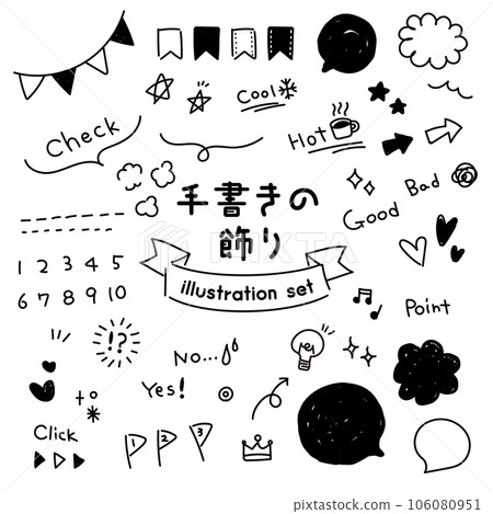 手繪裝飾品和框架集 106080951