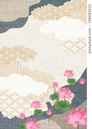 哀荷明信片日本圖案背景 106082021