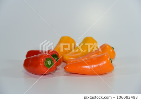 fruit paprika on white background fruit paprika on white background 106082488