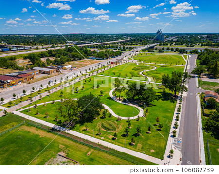 Aerial view of the Wiley Post Park Aerial view of the Wiley Post Park 106082739