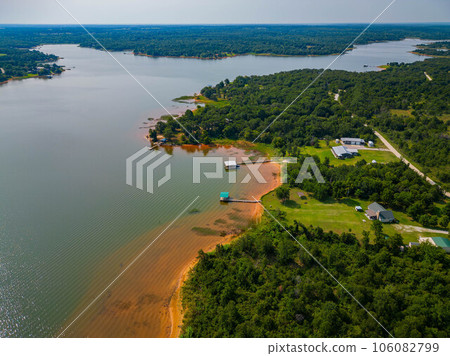 Aerial view of the landscape of Shawnee Reservoir Aerial view of the landscape of Shawnee Reservoir 106082799