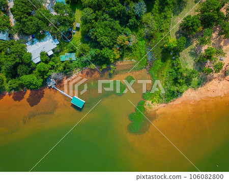 Aerial view of the landscape of Shawnee Reservoir Aerial view of the landscape of Shawnee Reservoir 106082800