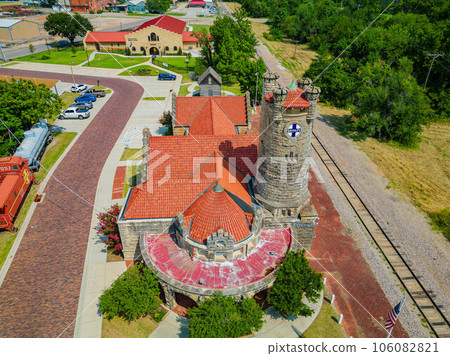 Aerial view of the Santa Fe Depot Museum Aerial view of the Santa Fe Depot Museum 106082821