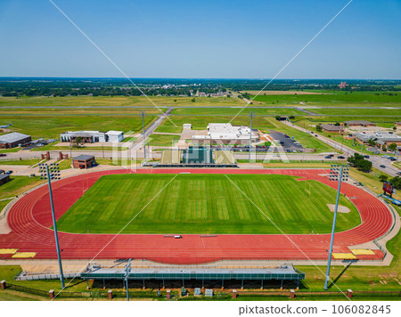 Aerial view of the Crain Family Stadium of Oklahoma Baptist University Aerial view of the Crain Family Stadium of Oklahoma Baptist University 106082845