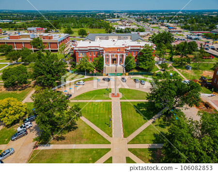 Aerial view of the Shawnee Hall of Oklahoma Baptist University 106082853