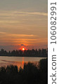 sunset over the lake 106082991