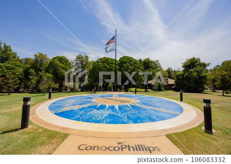 Sunny exterior view of the Louise Fluke Flag Plaza 106083332