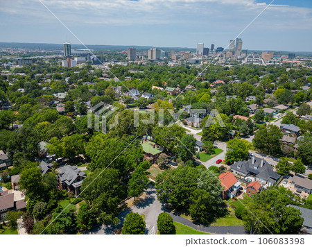 Aerial view of the Tulsa cityscape 106083398