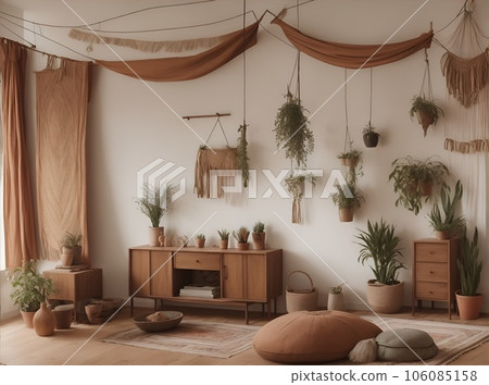 Stylish room with ethnic interior goods Stylish room with ethnic interior goods 106085158