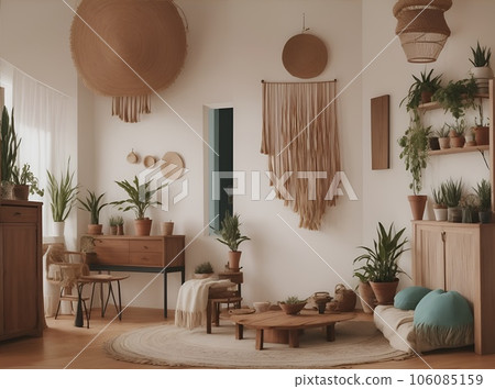Stylish room with ethnic interior goods 106085159