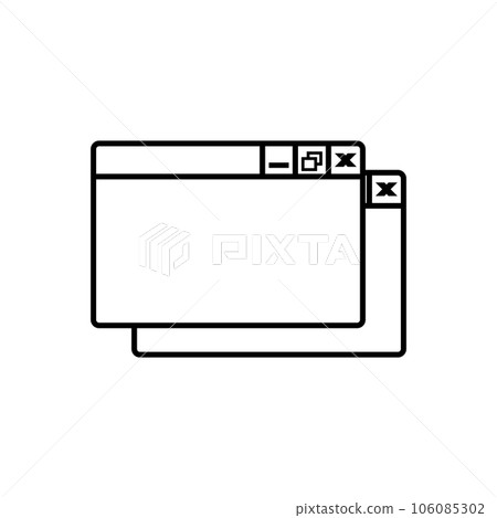 browser window icon vector 106085302