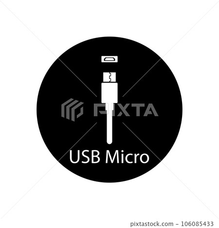 usb icon vector 106085433